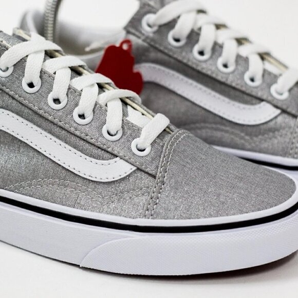 Vans Shoes - Vans Old Skool Sparkle Shimmer Silver Sneakers